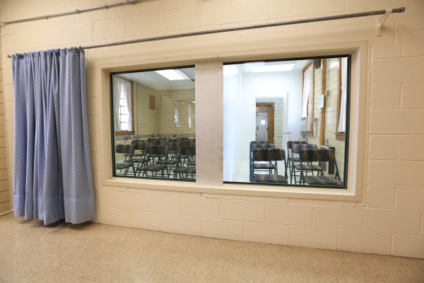 The viewing rooms for people to watch executions