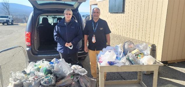 VA/Wilkes-Barre Center for Development and Civic Engagement Specialists: Lisa Urban & Louis Smith with donated items