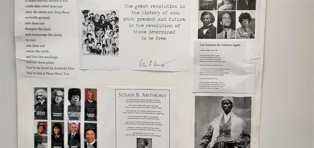A poster with facts for Black History Month