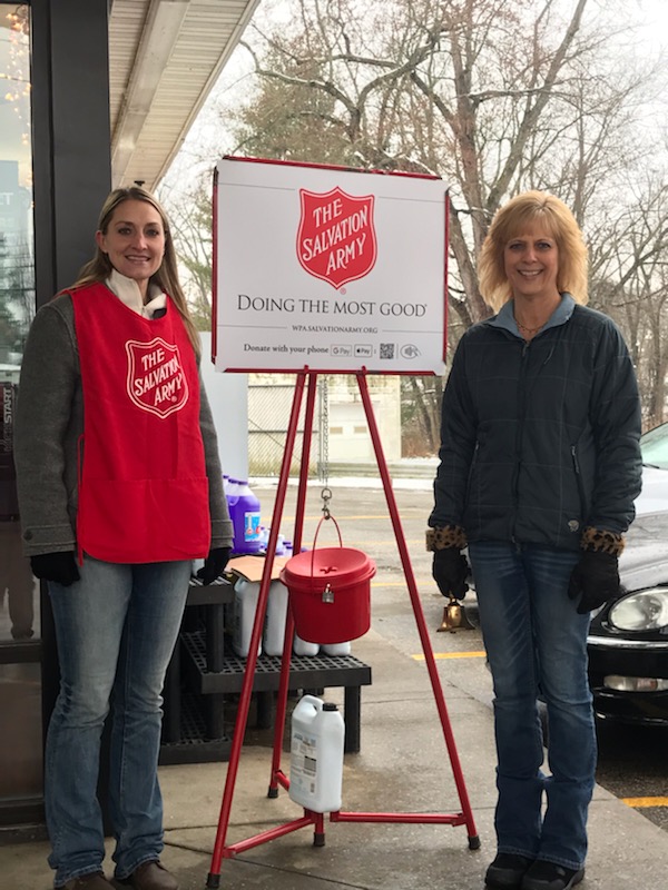 Cambridge Springs staff ring bells for the Salvation Army