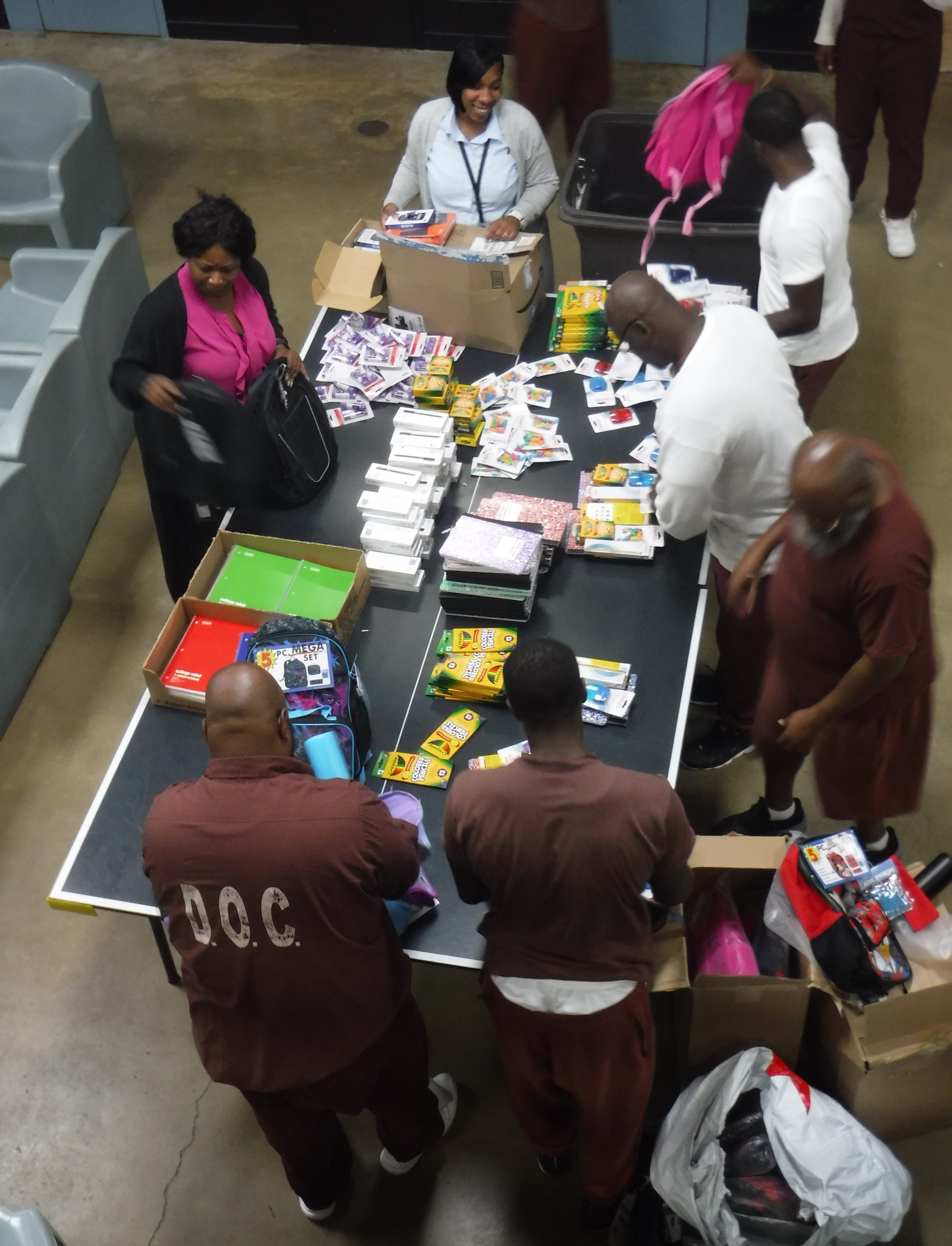 Inmates prepare supplies for kids for back-to-school