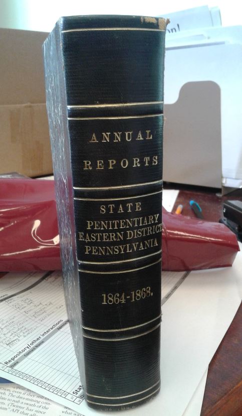 Annual report for Eastern State Pen from 1864-68