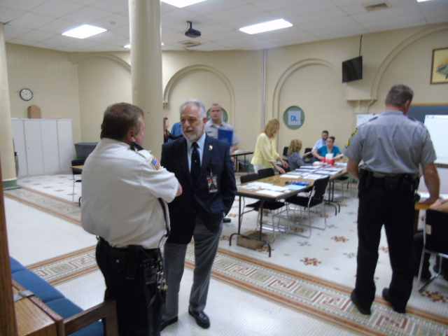 Huntingdon staff mingle with Veterans Affairs representatives