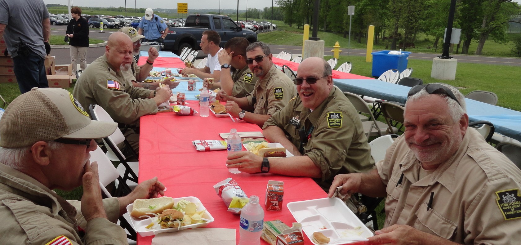 Corrections staff enjoy a special lunch