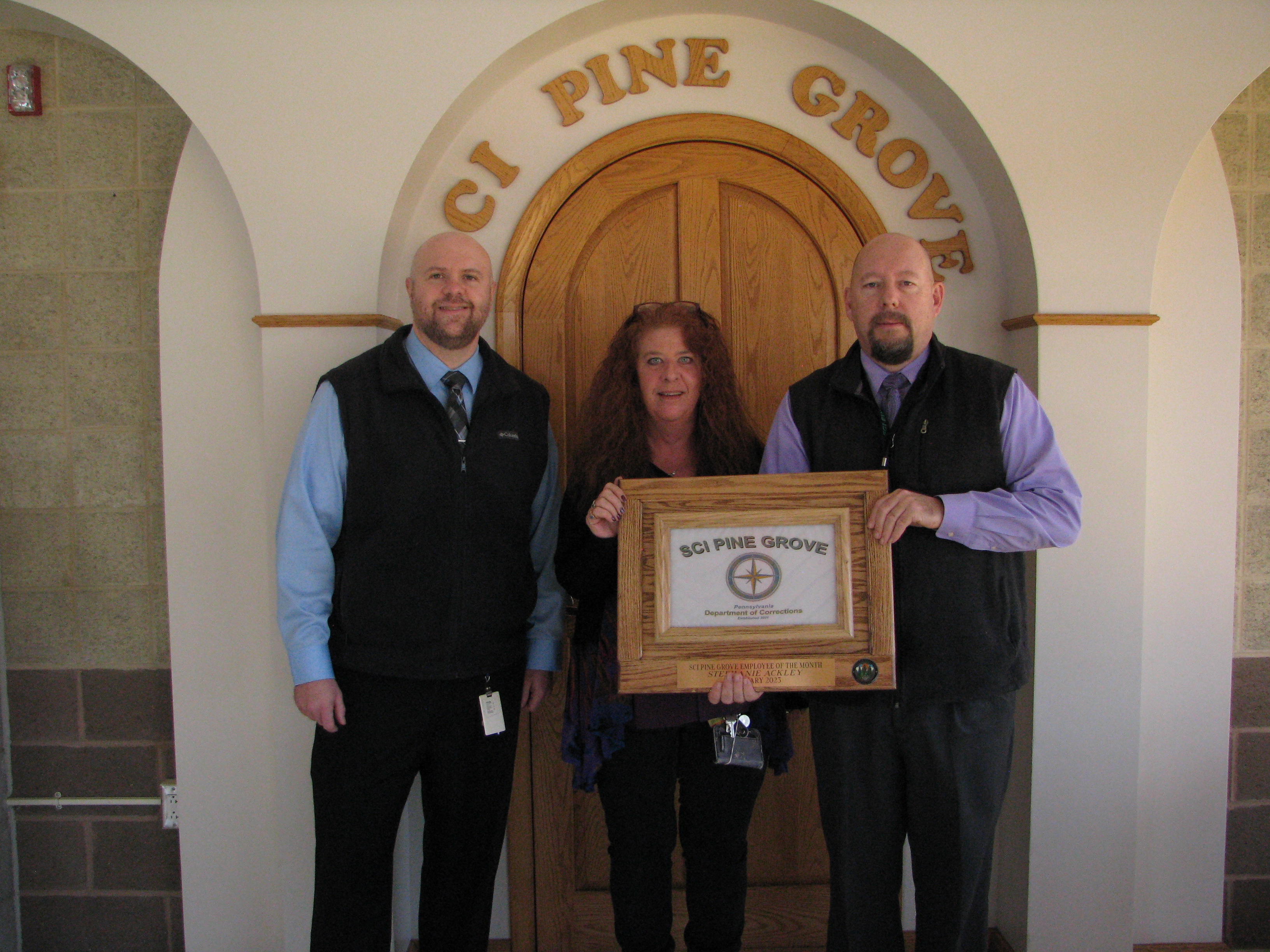 From left: CCPM Yingling, Reentry Coordinator Stephanie Ackley and Supt. Lee Estock.