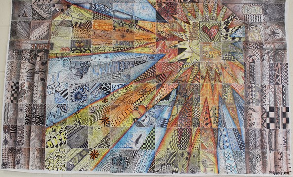 A mosaic made by inmates at Quehanna Boot Camp