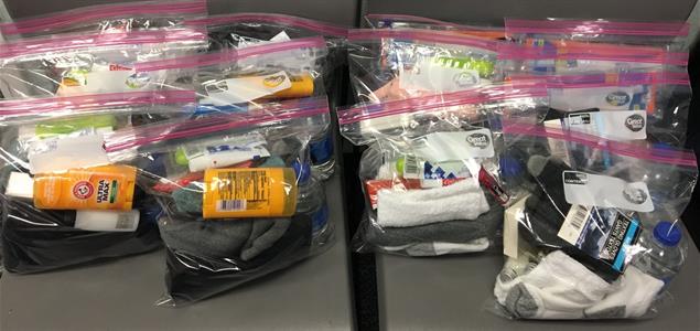 A bag full of donated items