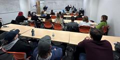Three DOC recruiters speak to students at Drexel University.
