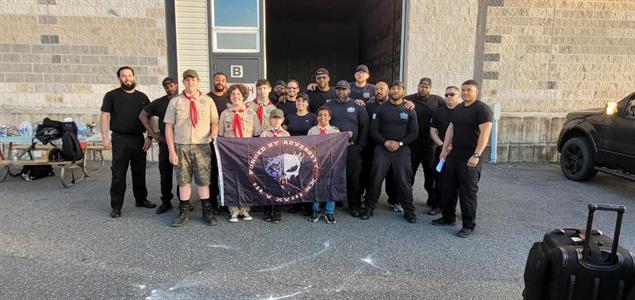 SCI Chester employees with Boy Scouts