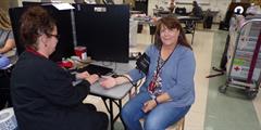 SCI Fayette employee donates blood.