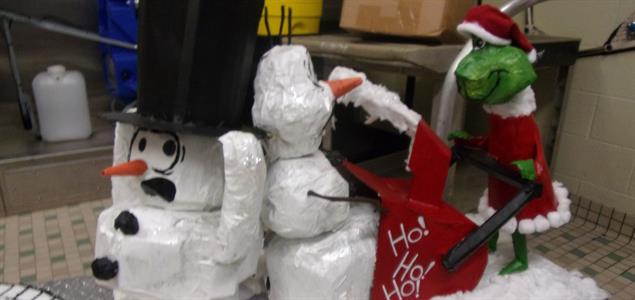 A snowman art project