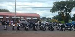 A row of motorcycles
