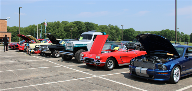Cars diplayed at the SCI Mercer Car Show.