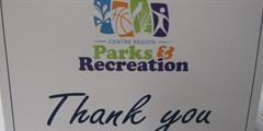 A thank you note from the Centre Region Parks & Recreation