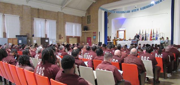Incarcerated individuals at SCI Waymart attend their Day of Responsibility.