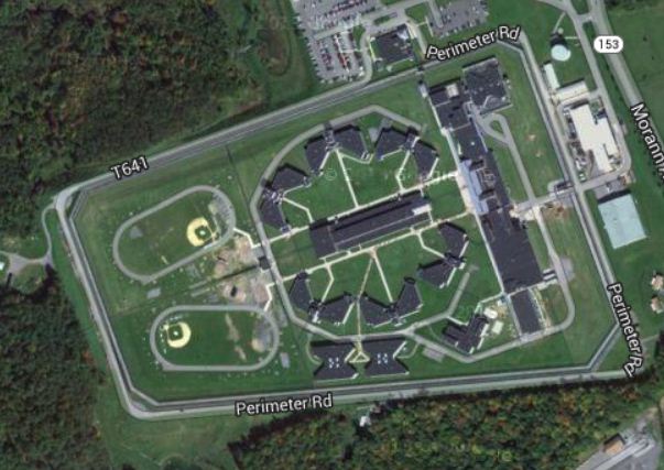 An aerial view of SCI Houtzdale