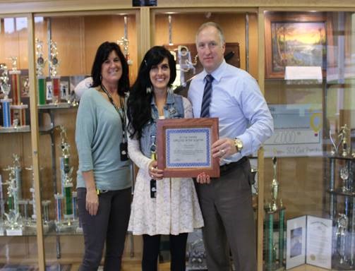 Amie Newman is honored as Coal Township employee of the quarter